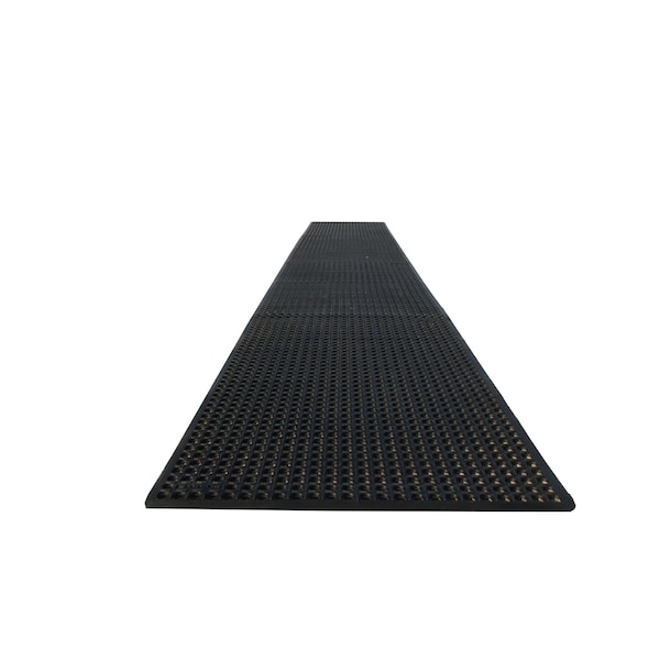 Rhino Mats K-Series Comfort Drainage Mat, Rubber, Drainage Holes, 3 ft W x 20 ft L, Black KCT-320B - main